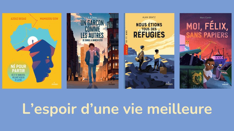 Couvertures des quatre livres présentés dans cette sélection